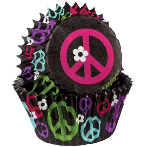 Mini Peace Design Cupcake Papers - Click Image to Close
